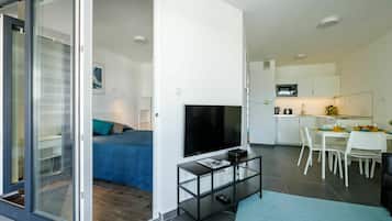 2 Schlafzimmer, Reisekinderbett, kostenloses WLAN, Bettwäsche