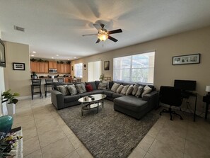 Smart TV, fireplace, printers