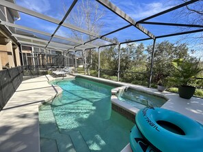 Outdoor pool, a heated pool