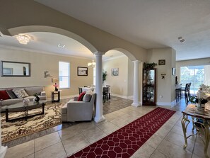 Smart TV, fireplace, printers