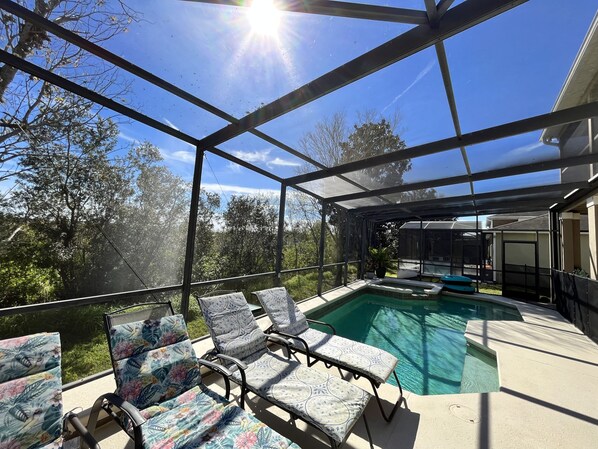 Outdoor pool, a heated pool