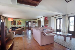 Televisión y chimenea 