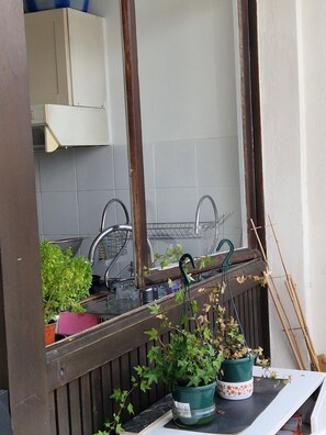 屋外ダイニングエリア