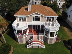 Exterior - Beautiful home with open porches overlooking lagoon in Wild Dunes (Isle of Palms)