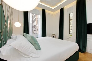 豪華開放式客房 | 意大利 Frette 床單、高級寢具、羽絨被、特厚豪華床墊