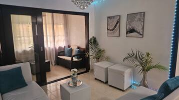 Smart TV, foosball, music library