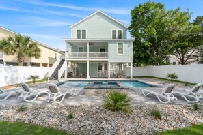 Outdoor pool, a heated pool - Shore Am Happy - 5 Bedroom Luxury Home - Salt Water Pool (North Myrtle Beach)