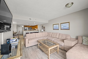TV, fireplace, DVD player