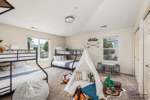 2 bedrooms, iron/ironing board, travel crib, WiFi