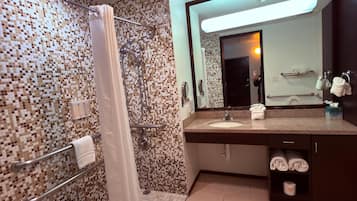 Hair dryer, towels
