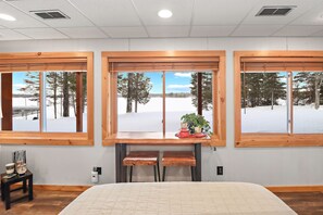 3 bedrooms, desk, iron/ironing board, travel cot