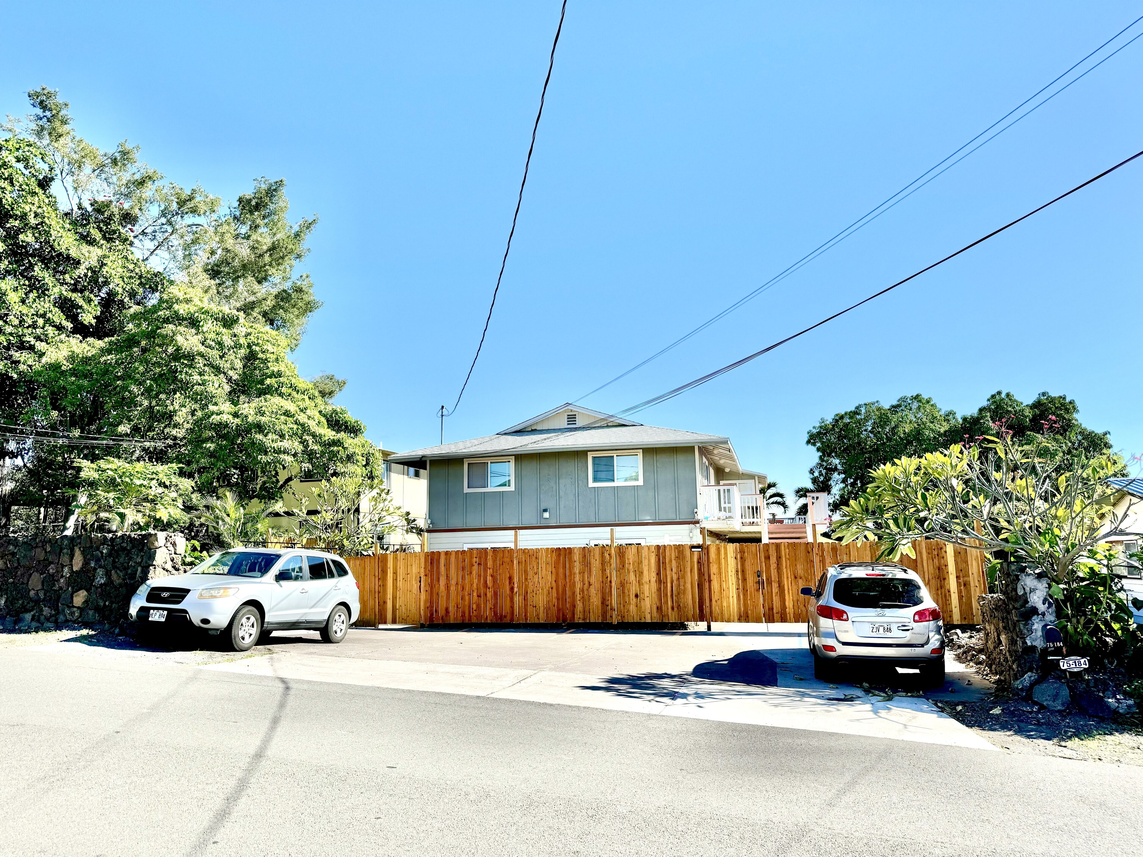 Fully fenced around the property with key code to enter