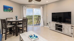 Flat-screen TV - 2402 Ocean Pointe - 2 bedroom condo upgraded with clean lines and coastal colors (Tavernier)