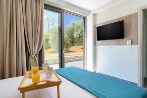 2 makuuhuonetta, silitysrauta/-lauta, vauvan matkasänky, ilmainen Wi-Fi