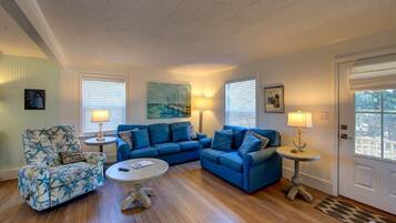 TV, DVD player, stereo