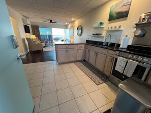 Private kitchen - Waterfront Sunsets, the Ocean Steps Away. Comfortable Classy & Clean.   (Wrightsville Beach)