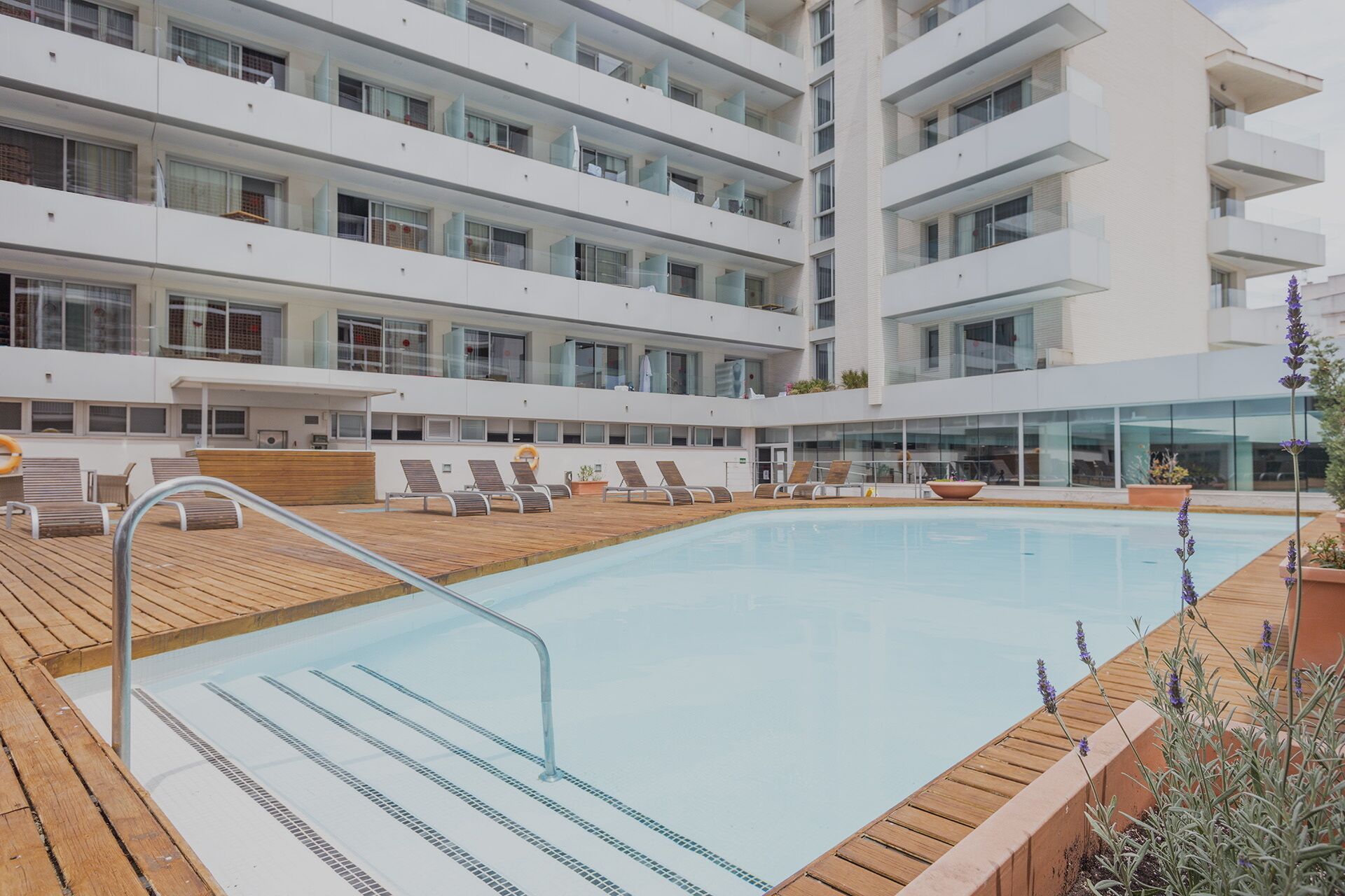 Indoor pool, seasonal outdoor pool