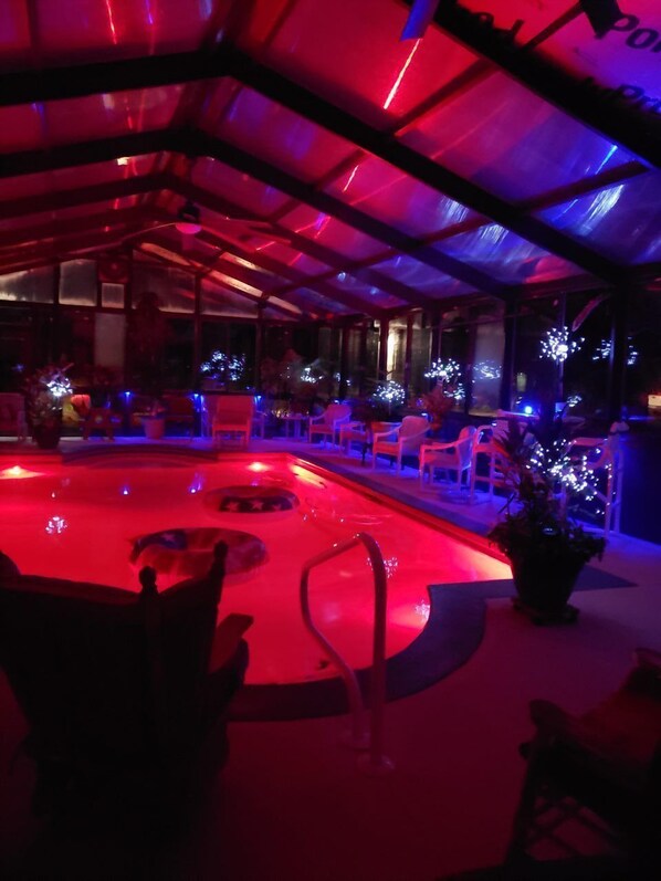 Indoor pool, a heated pool - Tent Site on Tranquil Grounds. Indoor Inground Pool. (Cottondale)