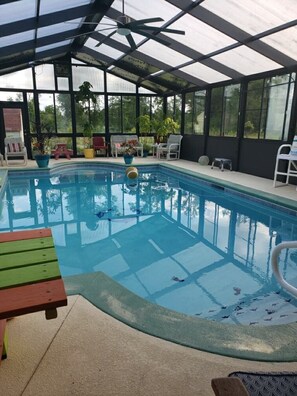 Indoor pool, a heated pool