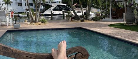 Outdoor pool, a heated pool