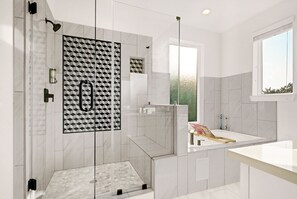 Badewanne, Whirlpool, Haartrockner, Handtücher