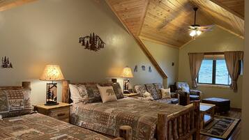 3 habitaciones, tabla de planchar con plancha y cuna de viaje