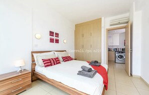 Apartment, 1 Bedroom, Balcony, Ocean View | Bathroom | Hair dryer, towels - Coralli Spa Beachfront Apartment With Breathtaking Sea Views (Paralimni)