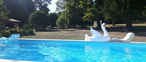 Outdoor pool, a heated pool