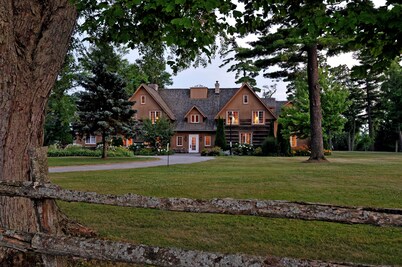 A Historic, Luxurious, Waterfront Log Mansion