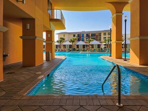 A heated pool