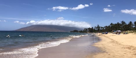 Playa en los alrededores, camastros y toallas de playa