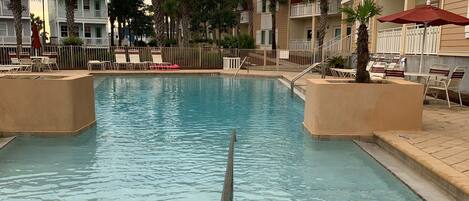 Outdoor pool, a heated pool