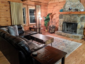 Smart TV, fireplace, video games, ping pong