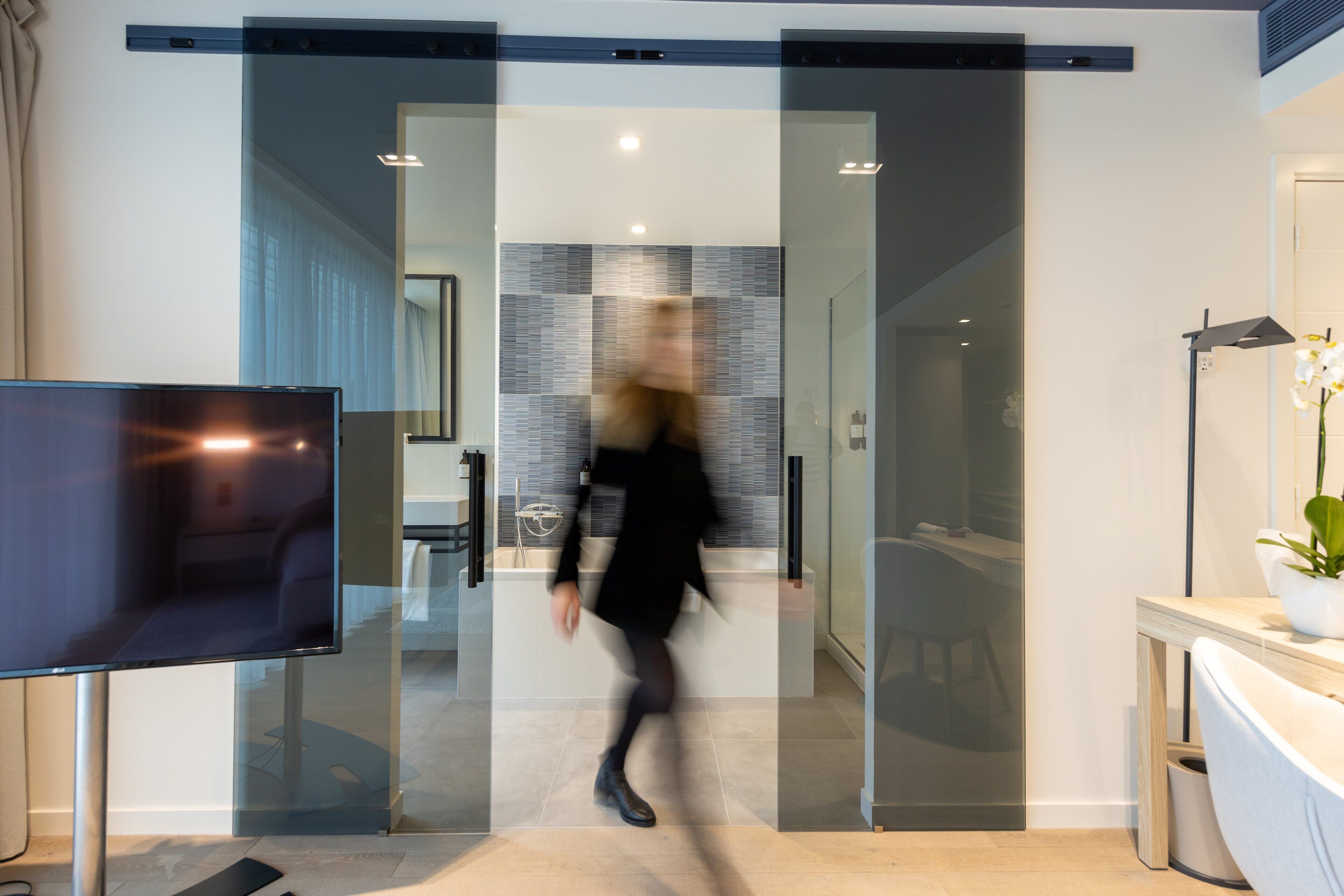 eco-friendly toiletries, hair dryer, bathrobes, slippers