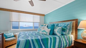 1 bedroom, iron/ironing board, free WiFi, bed sheets - 🌊 EPIC Oceanfront Condo at Hale Kona Kai #403, TOP FLOOR, ELEVATOR, CENTRAL AC 🐬 (Kailua-Kona)