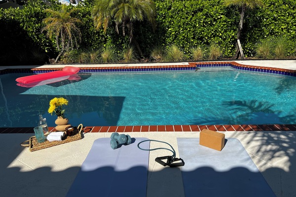 Whether it's a peaceful morning stretch or kids splashing, the pool is private