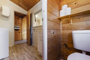 Shower, hair dryer - The Lake Escape - Taupo Holiday Home (Taupo Central)