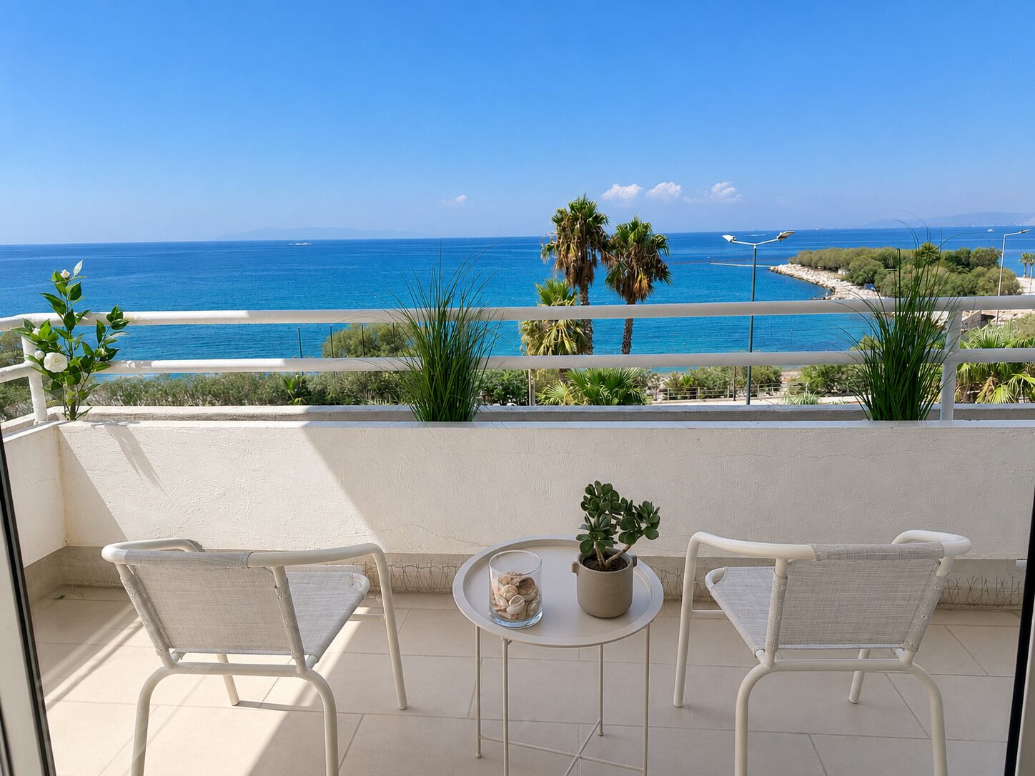 Apartamento, 2 habitaciones, balcón, vistas al mar | Balcón