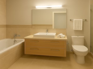 Apartment, 2 Bedrooms, Balcony, Garden View | Bathroom | Hair dryer, towels, toilet paper - Canbana Full View for up to 8 Adults (Hersonissos)