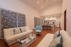 Villa, 3 Bedrooms, Non Smoking | Living area | 43-inch flat-screen TV with digital channels, TV