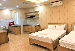 Căn hộ, 2 giường đôi | Bàn, truy cập Internet không dây miễn phí, bộ trải giường 