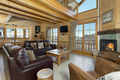 Chalet Chocolat - Jacuzzi Sauna Views Ski-In Ski-Out - La Tzoumaz, 4 Vallees