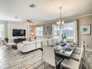 Fridge, microwave, oven, stovetop - Arcade & Game Rm | 2 Theaters | Pool & Spa | 8 BR (Davenport)