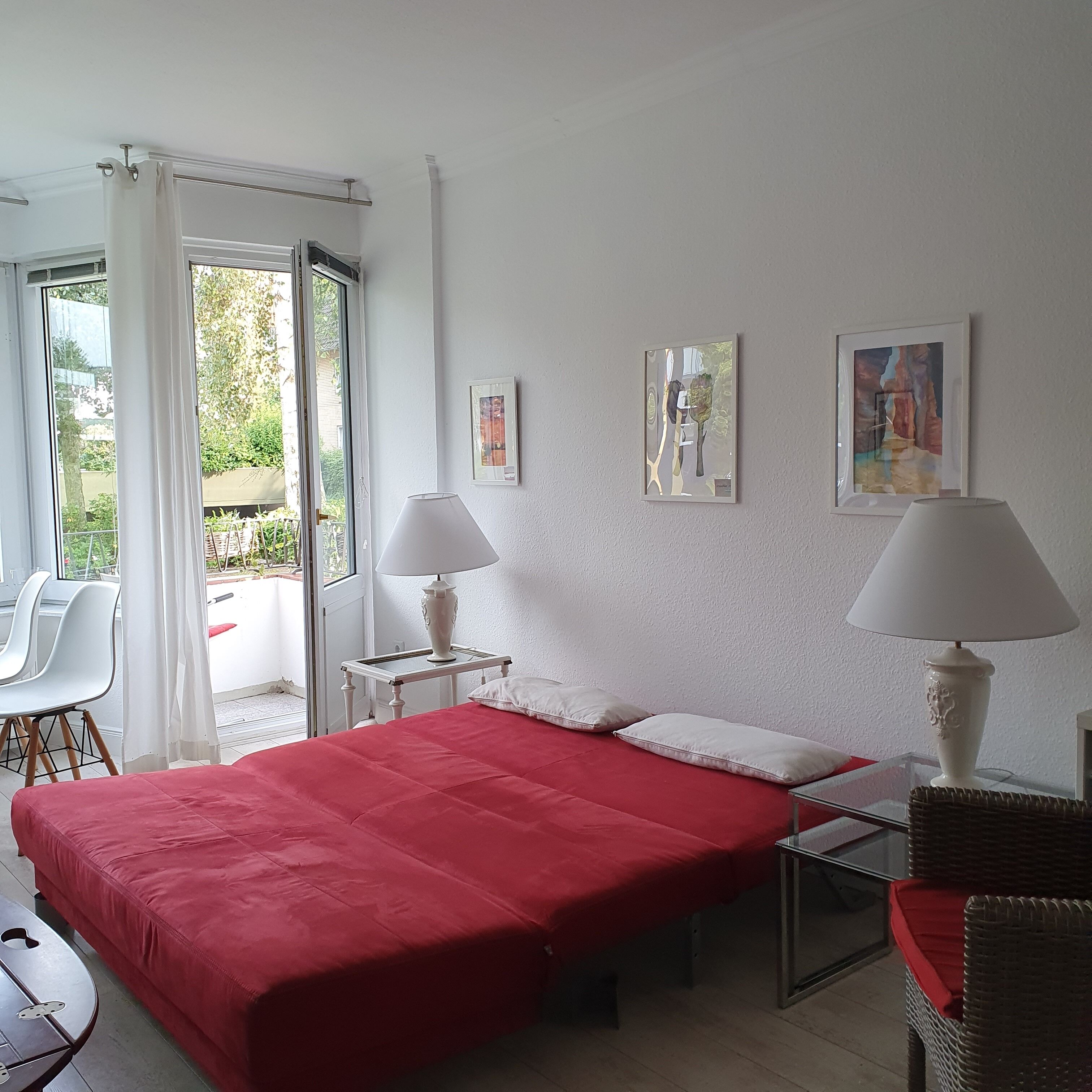 1 bedroom, desk, soundproofing, iron/ironing board