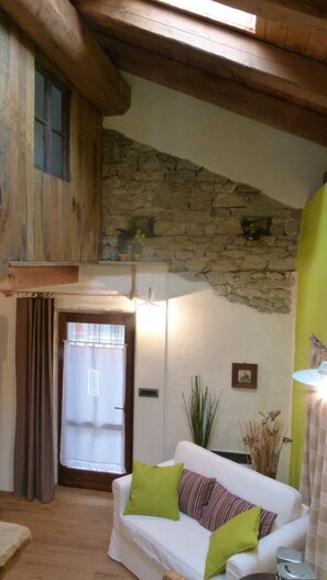 Chalet, 1 Bedroom, Balcony, Garden View | Living area - House Typical Of The Susa Valley (San Giorio di Susa)