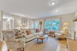 Smart TV, DVD player, books, video library