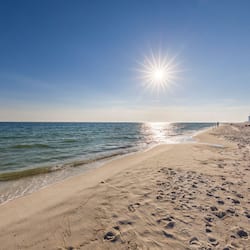 On the beach