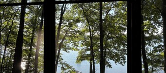 Private dock on large, spring-fed lake with kayaks
