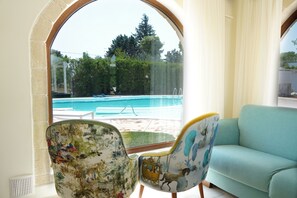Piscine extérieure, piscine chauffée