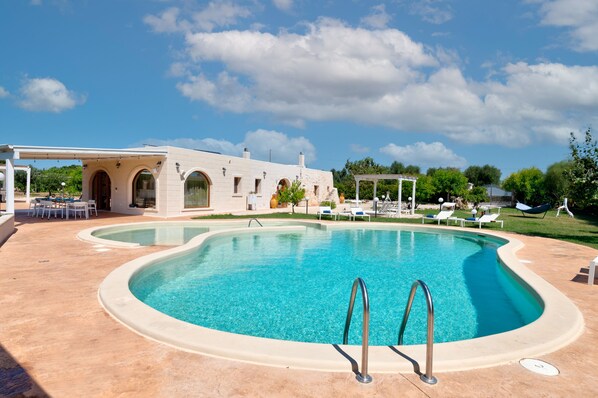 Outdoor pool, a heated pool